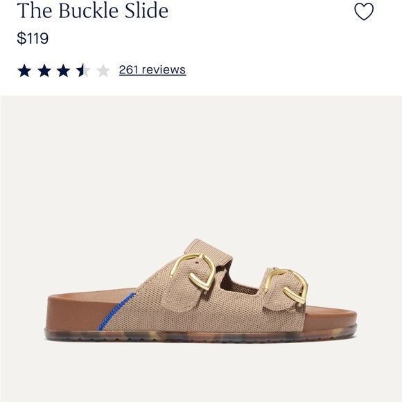 Rothy's Brown Slides with Gold Accents - Picture 6 of 7